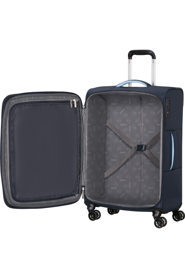 Mala de Viagem Média 67cm Expansível 4 Rodas Azul-Marinho - CloudRider | American Tourister®