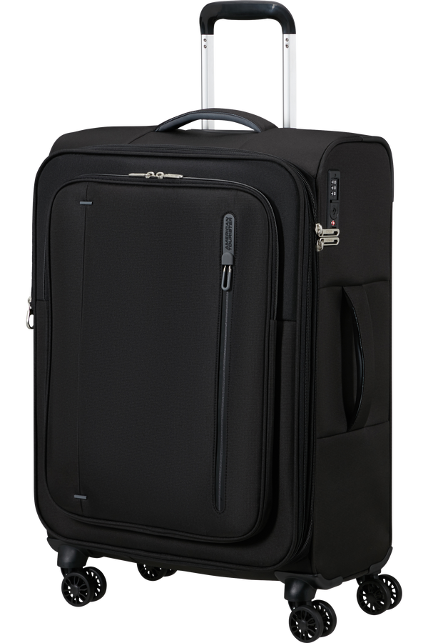 Mala de Viagem Média 67cm Expansível 4 Rodas Preta - CloudRider | American Tourister®