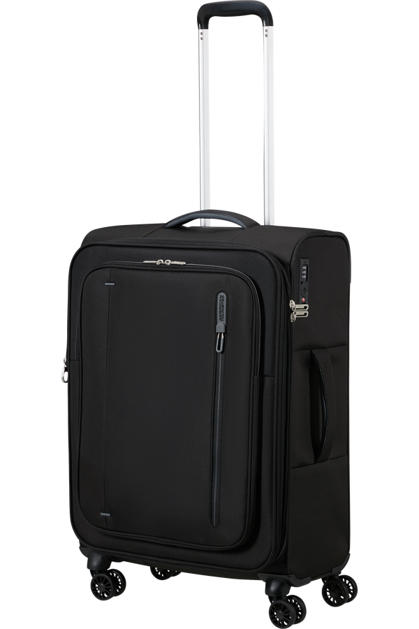 Mala de Viagem Média 67cm Expansível 4 Rodas Preta - CloudRider | American Tourister®