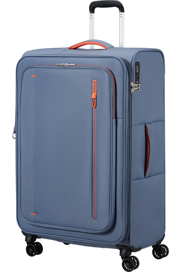 Mala de Viagem Grande 77cm cm Expansível 4 Rodas Azul-Pedra - CloudRider | American Tourister®