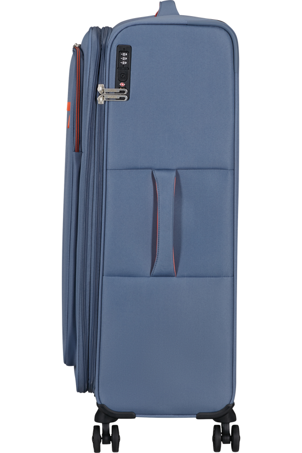 Mala de Viagem Grande 77cm cm Expansível 4 Rodas Azul-Pedra - CloudRider | American Tourister®