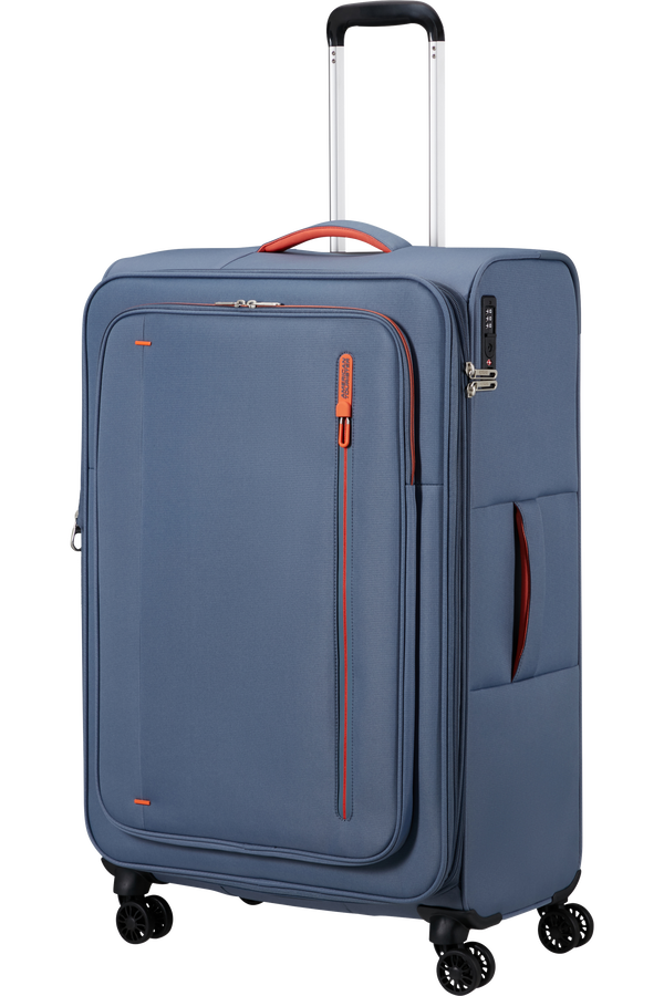 Mala de Viagem Grande 77cm cm Expansível 4 Rodas Azul-Pedra - CloudRider | American Tourister®