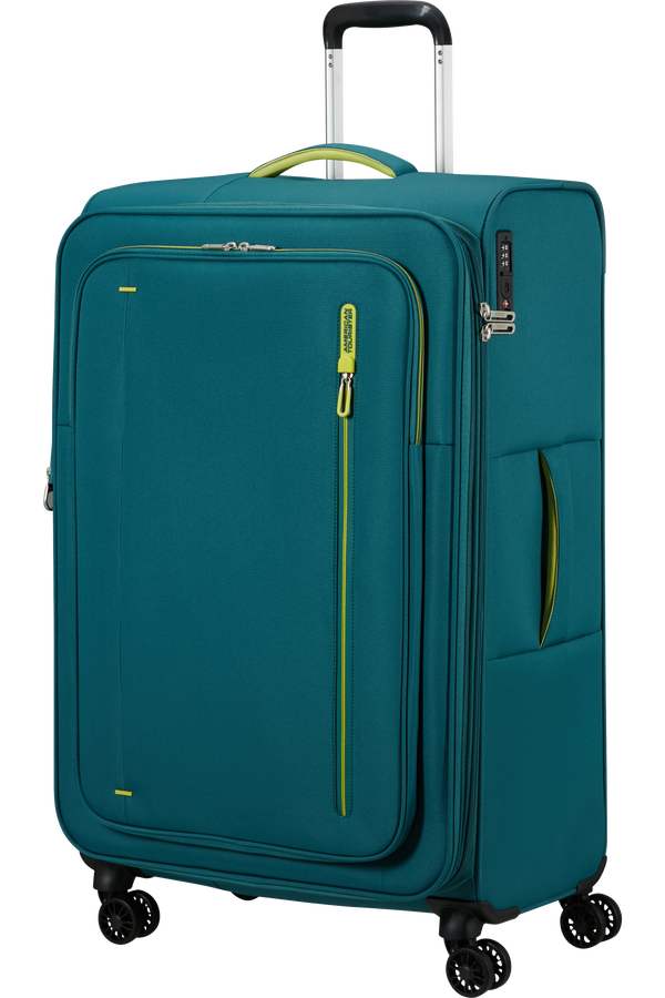 Mala de Viagem Grande 77cm cm Expansível 4 Rodas Verde-Petróleo - CloudRider | American Tourister®