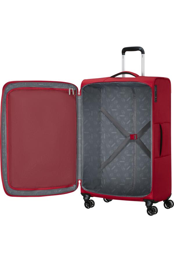 Mala de Viagem Grande 77cm cm Expansível 4 Rodas Vermelho Astral - CloudRider | American Tourister®
