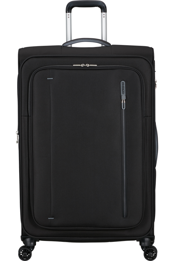 Mala de Viagem Grande 77cm cm Expansível 4 Rodas Preta - CloudRider | American Tourister®