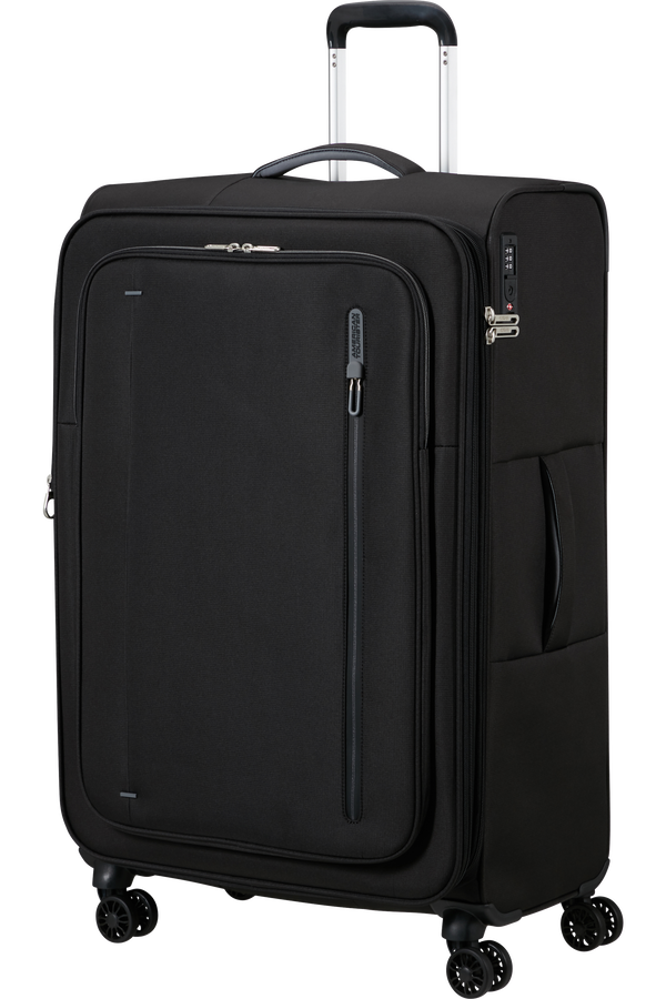 Mala de Viagem Grande 77cm cm Expansível 4 Rodas Preta - CloudRider | American Tourister®