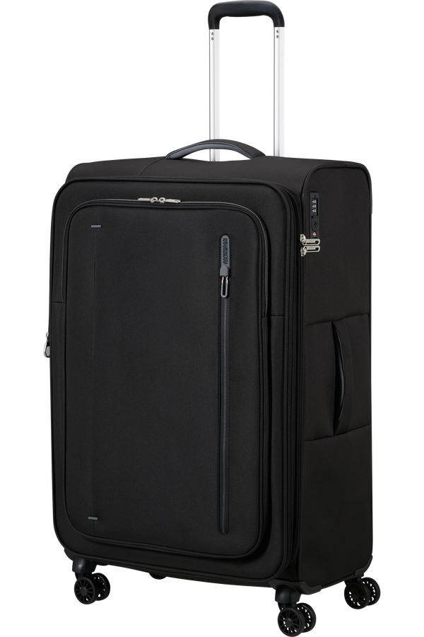 Mala de Viagem Grande 77cm cm Expansível 4 Rodas Preta - CloudRider | American Tourister®