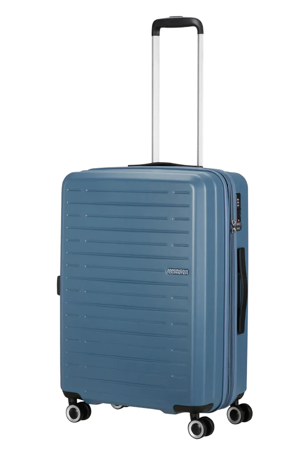 Mala de Viagem Média 66cm Expansível 4 Rodas Azul-Coroa - AeroJoy | American Tourister