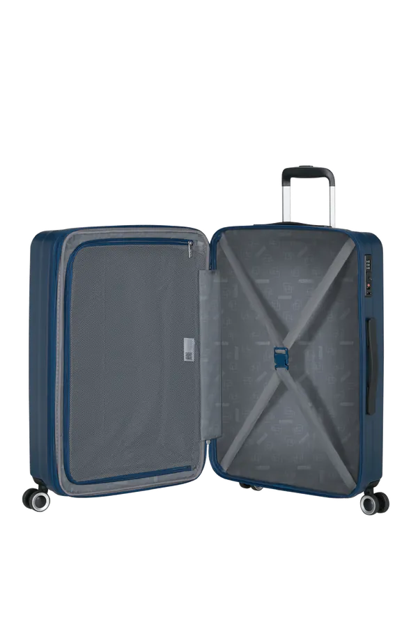 Mala de Viagem Média 66cm Expansível 4 Rodas Azul-Escuro - AeroJoy | American Tourister