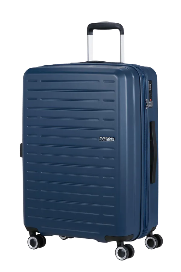 Mala de Viagem Média 66cm Expansível 4 Rodas Azul-Escuro - AeroJoy | American Tourister