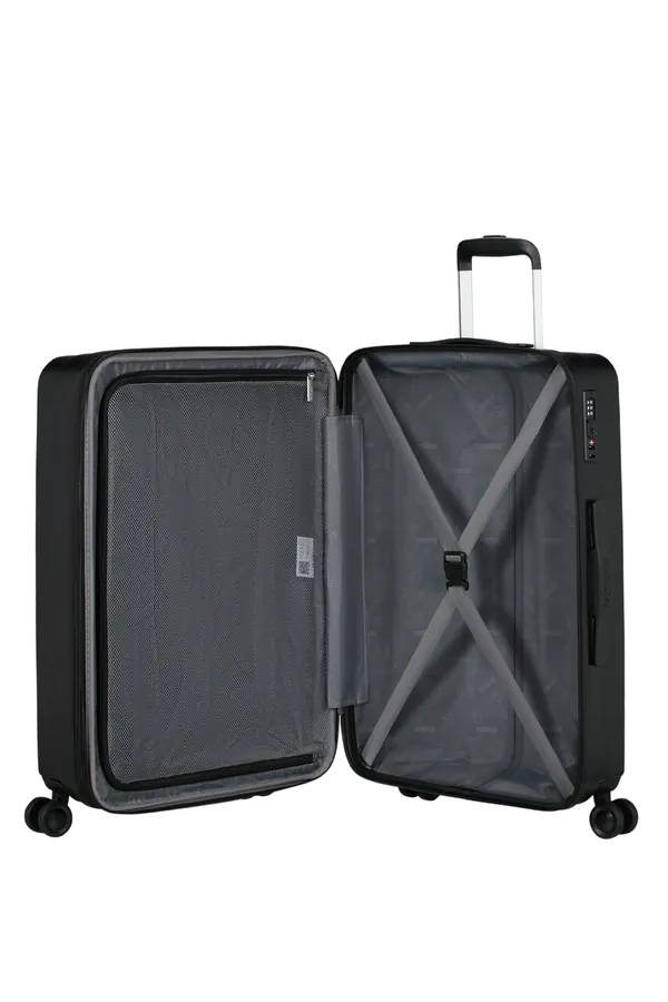 Mala de Viagem Média 66cm Expansível 4 Rodas Preta - AeroJoy | American Tourister