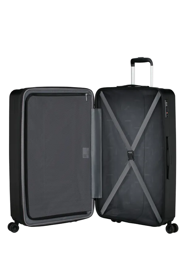 Mala de Viagem Grande 76cm Expansível 4 Rodas Preta - AeroJoy | American Tourister