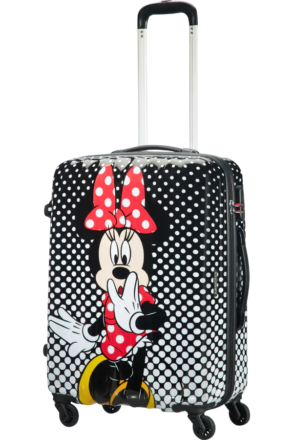 Mala de Viagem Média 65cm 4 Rodas Minnie Polka Dots - Disney Legends | American Tourister®