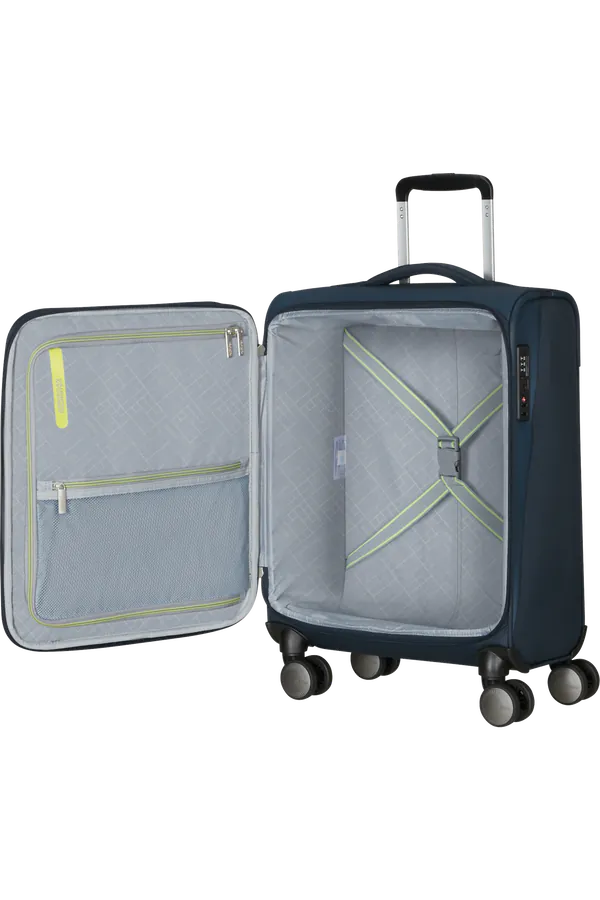 Mala de Cabine 55cm 4 Rodas Azul-Marinho - Wanderlite | American Tourister®