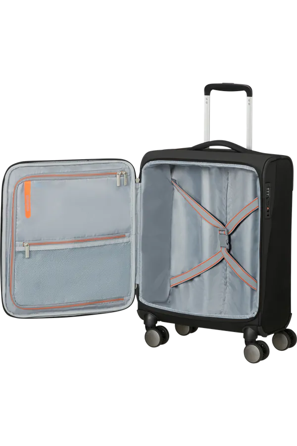 Mala de Cabine 55cm 4 Rodas Preto Sombra - Wanderlite | American Tourister®