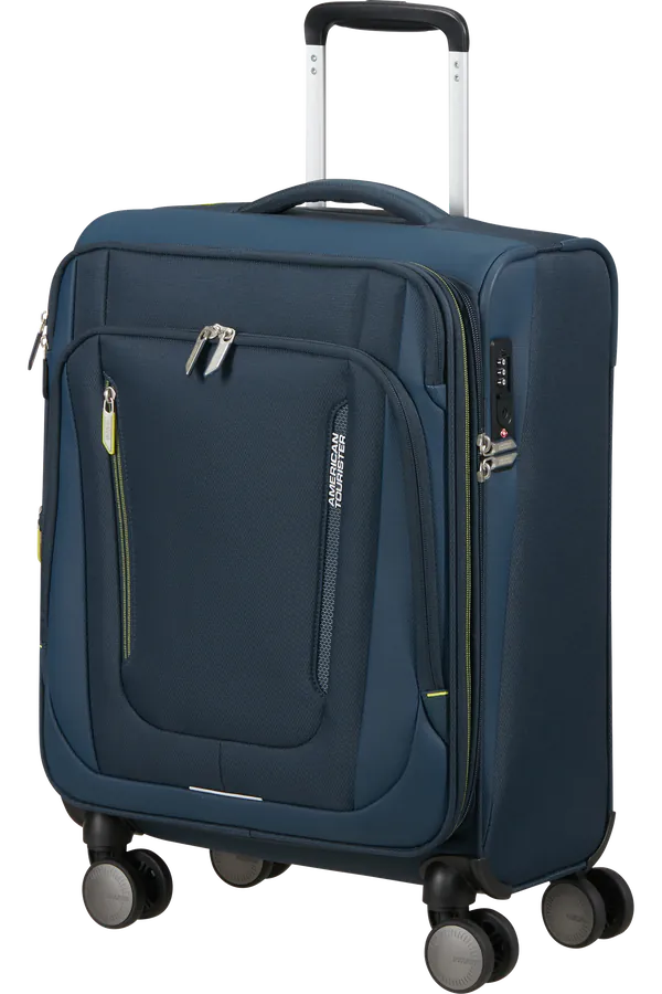 Mala de Cabine 55cm Expansível 4 Rodas Azul-Marinho - Wanderlite | American Tourister®
