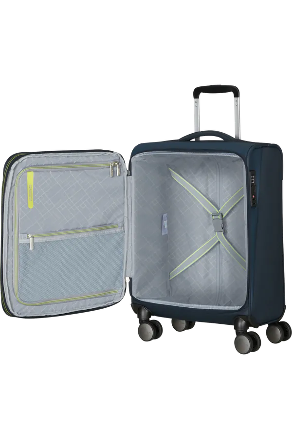 Mala de Cabine 55cm Expansível 4 Rodas Azul-Marinho - Wanderlite | American Tourister®