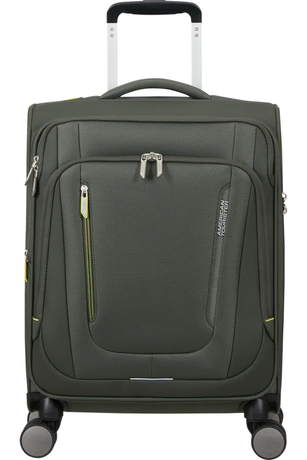 Mala de Cabine 55cm Expansível 4 Rodas Caqui Escuro - Wanderlite | American Tourister®