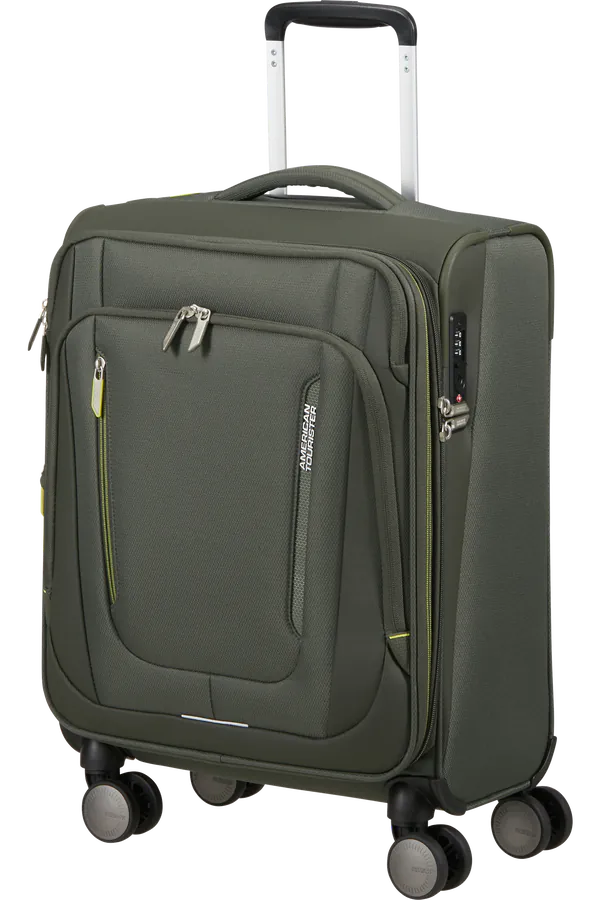 Mala de Cabine 55cm Expansível 4 Rodas Caqui Escuro - Wanderlite | American Tourister®