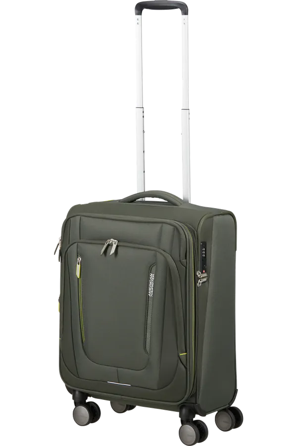 Mala de Cabine 55cm Expansível 4 Rodas Caqui Escuro - Wanderlite | American Tourister®
