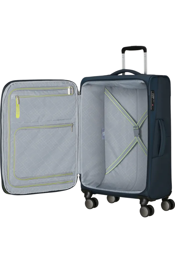 Mala de Viagem Média 68cm 4 Rodas Azul-Marinho - Wanderlite | American Tourister®