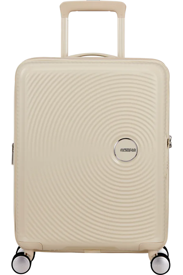 Mala de Cabine 55cm Expansível 4 Rodas Areia de Coco - Soundbox | American Tourister®
