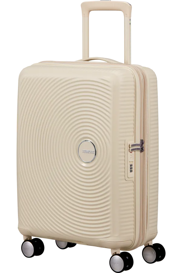 Mala de Cabine 55cm Expansível 4 Rodas Areia de Coco - Soundbox | American Tourister®