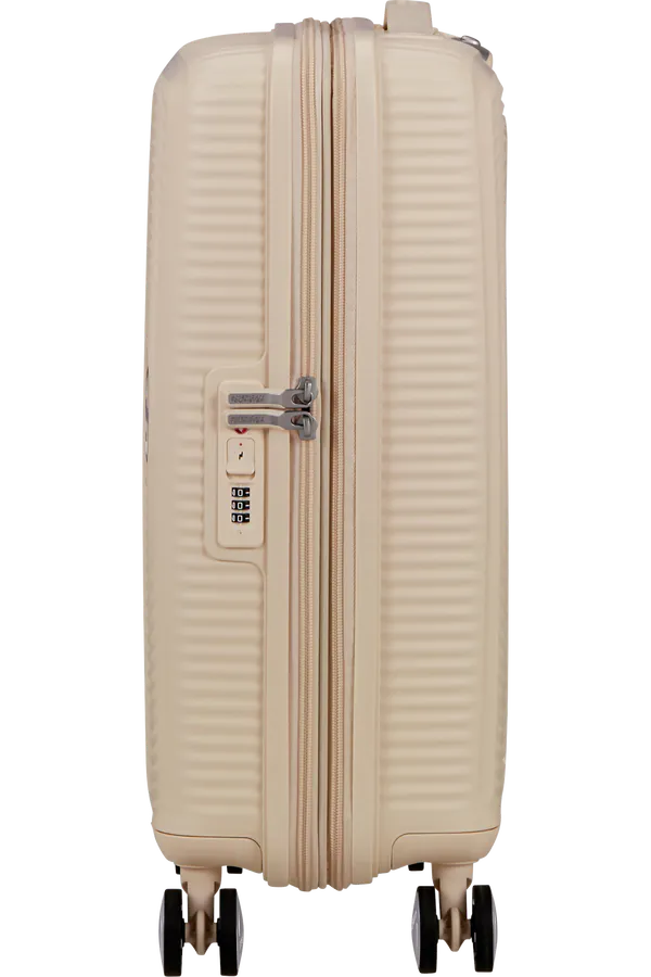 Mala de Cabine 55cm Expansível 4 Rodas Areia de Coco - Soundbox | American Tourister®