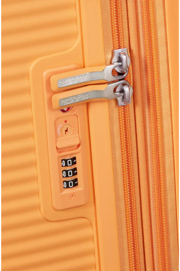 Mala de Cabine 55cm Expansível 4 Rodas Pop Papaia - Soundbox | American Tourister®