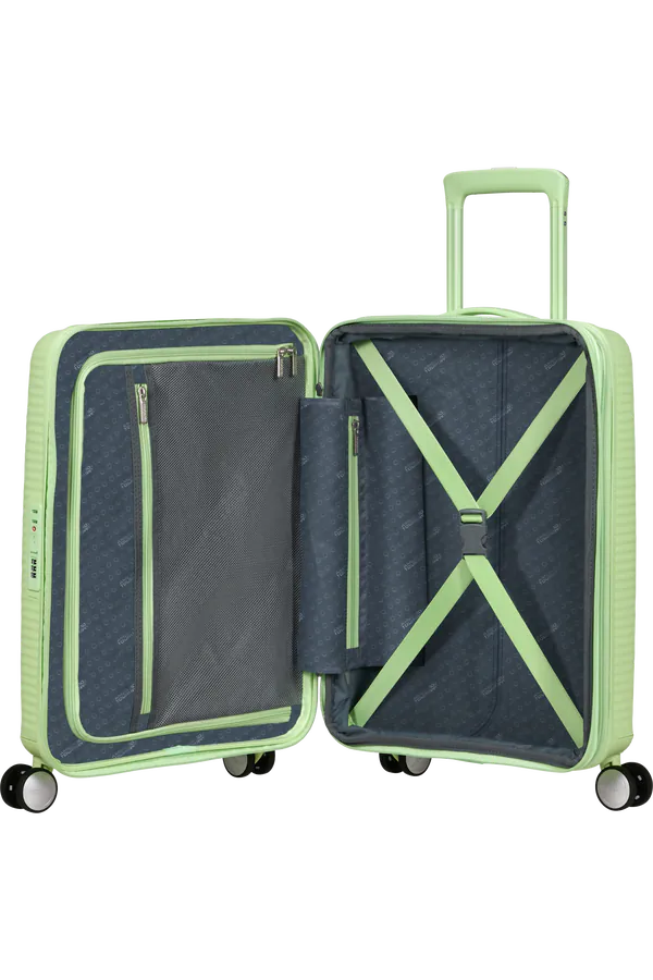 Mala de Cabine 55cm Expansível 4 Rodas Quivi Verde - Soundbox | American Tourister®
