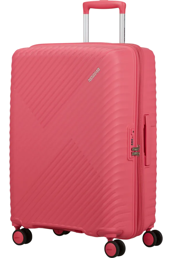 Mala de Viagem Média 68cm Expansível 4 Rodas Rosa Glitch - Diablast | American Tourister®