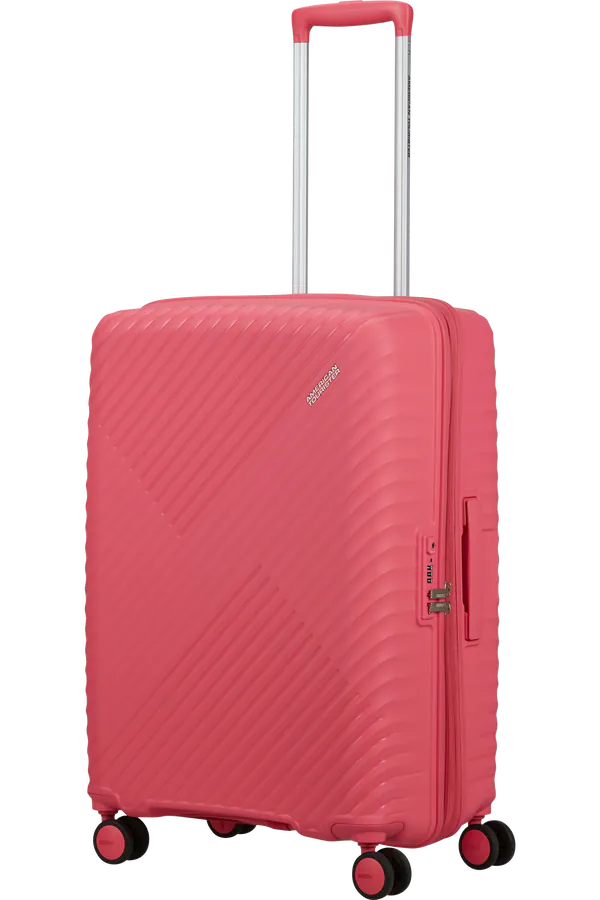 Mala de Viagem Média 68cm Expansível 4 Rodas Rosa Glitch - Diablast | American Tourister®
