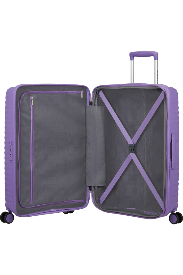 Mala de Viagem Média 68cm Expansível 4 Rodas Roxo Pulse - Diablast | American Tourister®