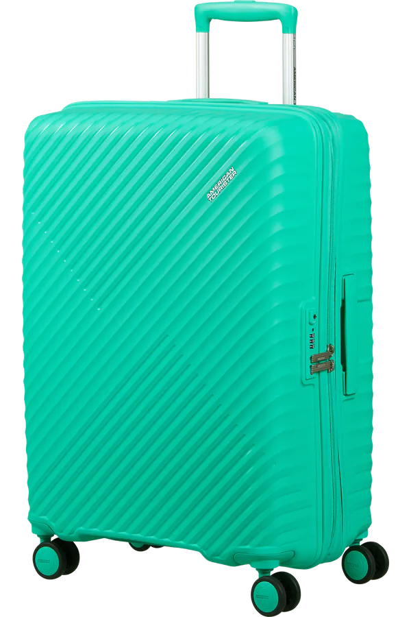 Mala de Viagem Média 68cm Expansível 4 Rodas Aqua Cyber - Diablast | American Tourister®