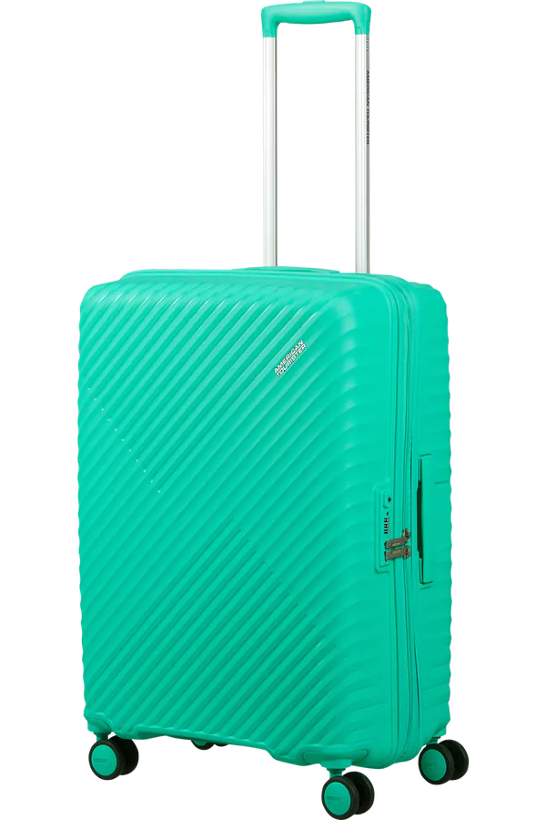 Mala de Viagem Média 68cm Expansível 4 Rodas Aqua Cyber - Diablast | American Tourister®