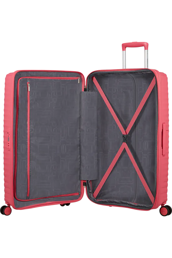 Mala de Viagem Grande 78cm Expansível 4 Rodas Rosa Glitch - Diablast | American Tourister®