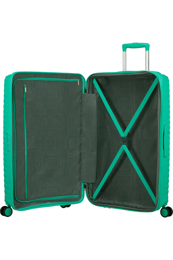 Mala de Viagem Grande 78cm Expansível 4 Rodas Aqua Cyber - Diablast | American Tourister®