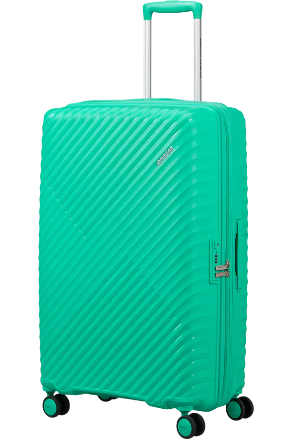 Mala de Viagem Grande 78cm Expansível 4 Rodas Aqua Cyber - Diablast | American Tourister®