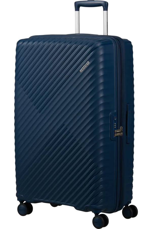 Mala de Viagem Grande 78cm Expansível 4 Rodas Azul Darkwave - Diablast | American Tourister®