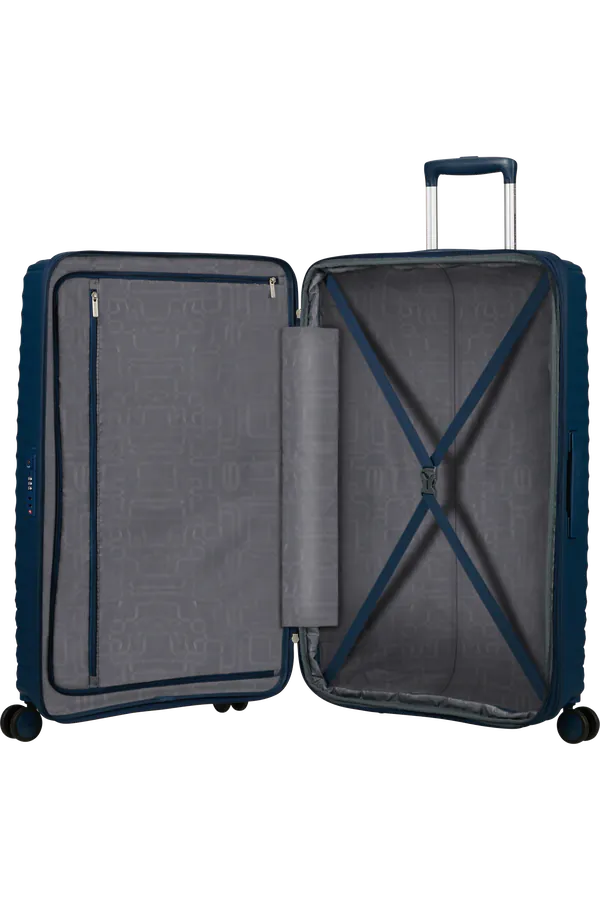 Mala de Viagem Grande 78cm Expansível 4 Rodas Azul Darkwave - Diablast | American Tourister®