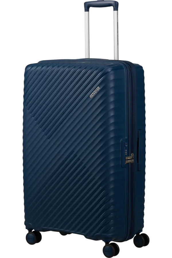 Mala de Viagem Grande 78cm Expansível 4 Rodas Azul Darkwave - Diablast | American Tourister®
