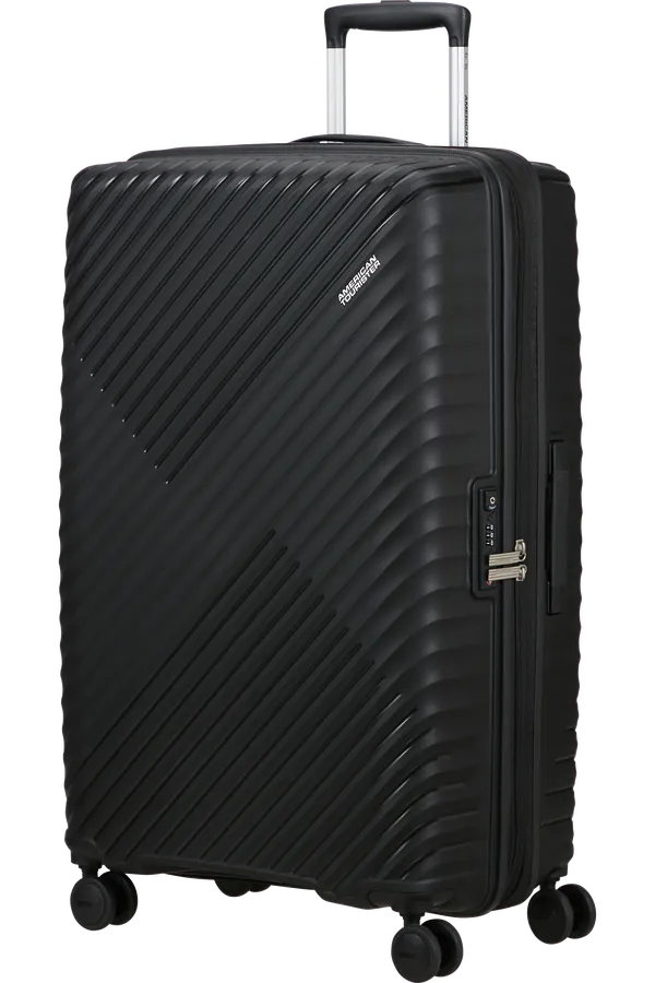 Mala de Viagem Grande 78cm Expansível 4 Rodas Preto Code - Diablast | American Tourister®