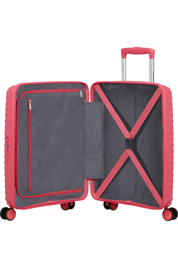 Mala de Cabine 55cm 4 Rodas Rosa Glitch - Diablast | American Tourister®
