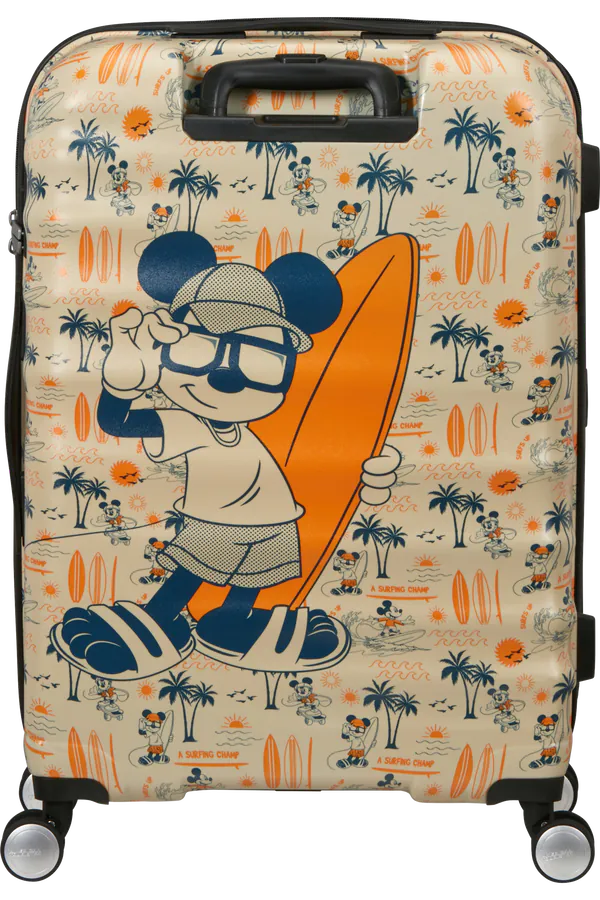 Mala de Viagem Média 67cm 4 Rodas Mickey Super Surfista - WaveBreaker Disney | American Tourister®