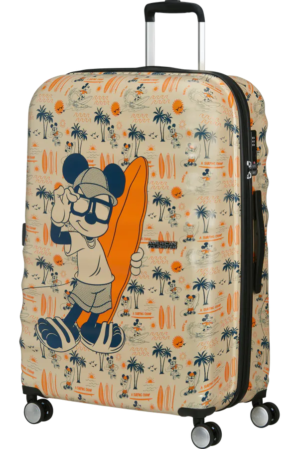 Mala de Viagem Grande 77cm 4 Rodas Mickey Super Surfista - WaveBreaker Disney | American Tourister®