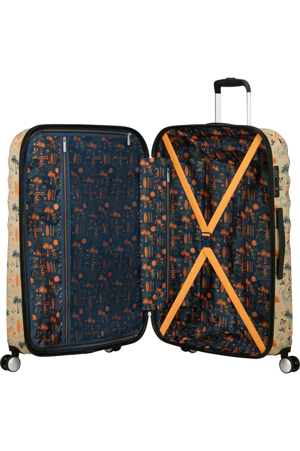 Mala de Viagem Grande 77cm 4 Rodas Mickey Super Surfista - WaveBreaker Disney | American Tourister®