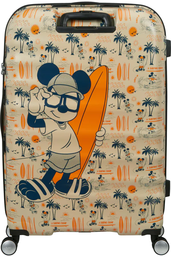 Mala de Viagem Grande 77cm 4 Rodas Mickey Super Surfista - WaveBreaker Disney | American Tourister®
