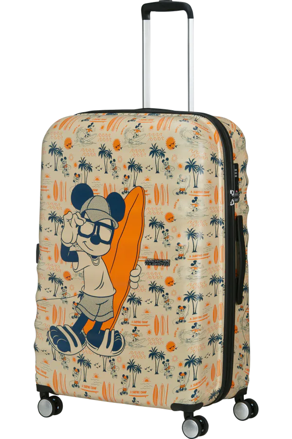 Mala de Viagem Grande 77cm 4 Rodas Mickey Super Surfista - WaveBreaker Disney | American Tourister®