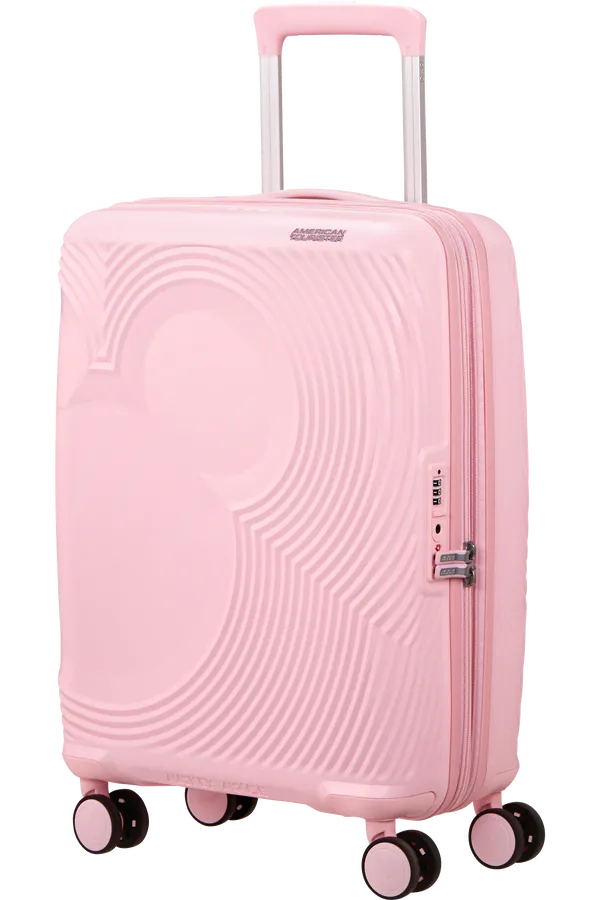 Mala de Cabine 55cm Expansível 4 Rodas Mickey Rosa Pastel - Mickey Magic | American Tourister®