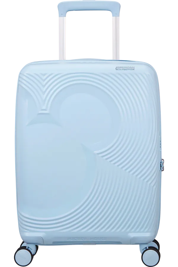 Mala de Cabine 55cm Expansível 4 Rodas Mickey Azul Pastel - Mickey Magic | American Tourister®